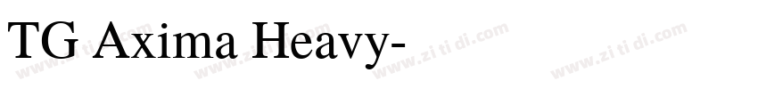 TG Axima Heavy字体转换